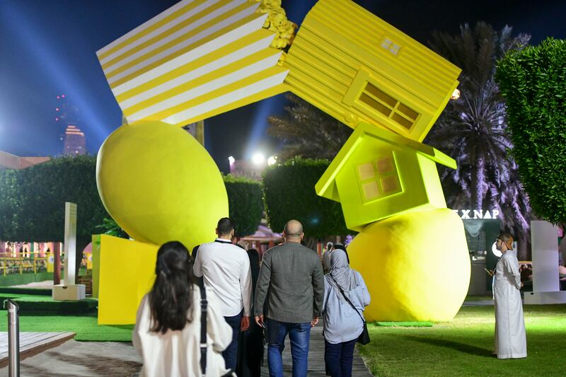 The entrance to the food hub at the festival