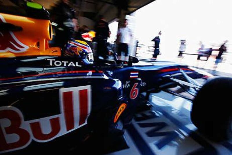 Mark Webber was quickest in yesterday's practice session at Silverstone.