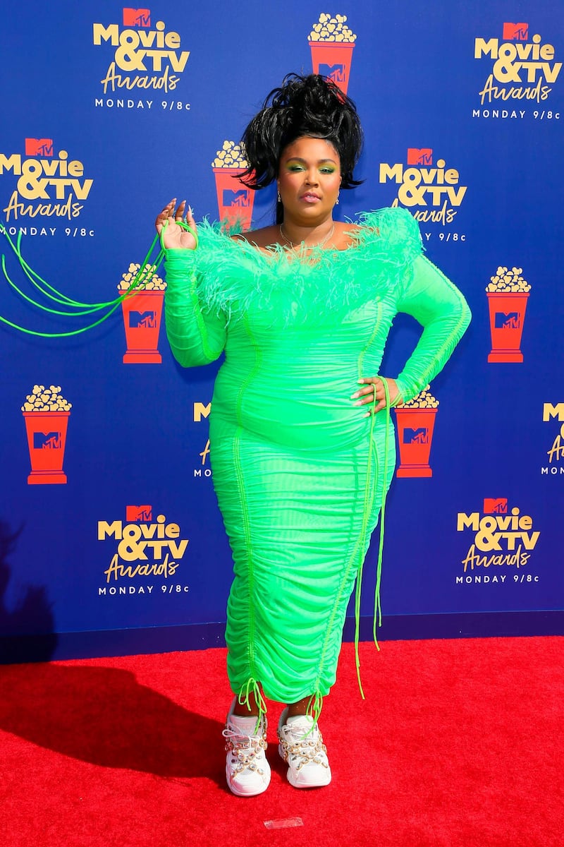Lizzo arriving at the 2019 MTV Movie & TV Awards. AFP