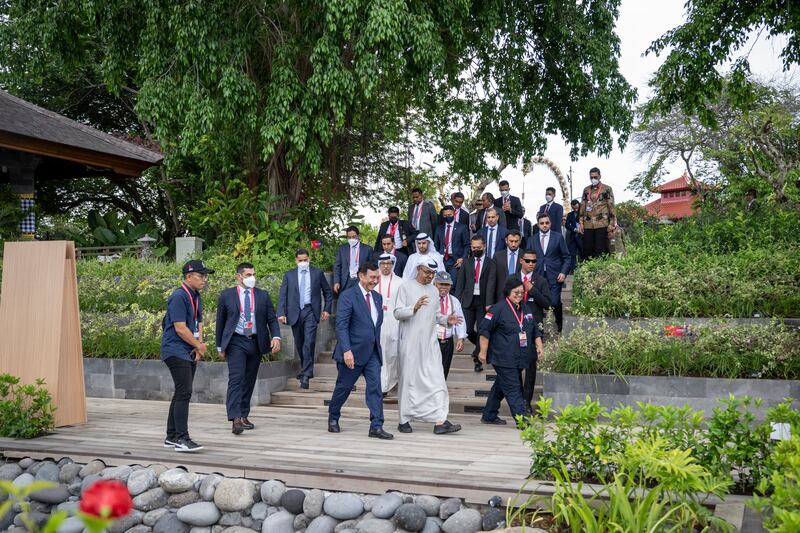 Sheikh Mohamed and the UAE delegation were in Bali for the G20 summit
