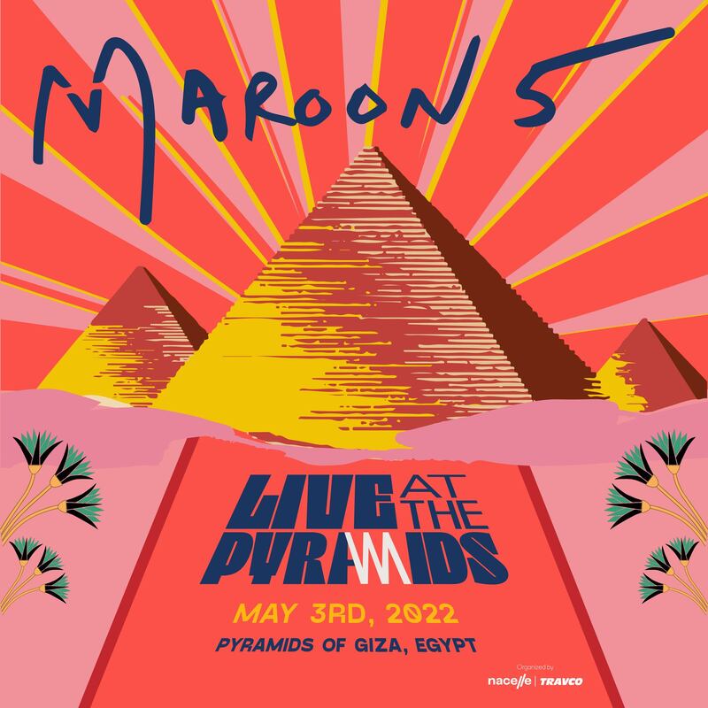 The poster for Maroon 5's performance on May 3, 2022. 