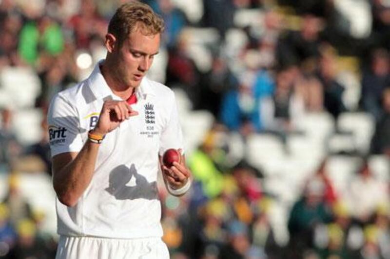 It looks like Stuart Broad will be hearing a lot of chatter from the Australians during the forthcoming Ashes Tests. Lindsey Parnaby / AFP