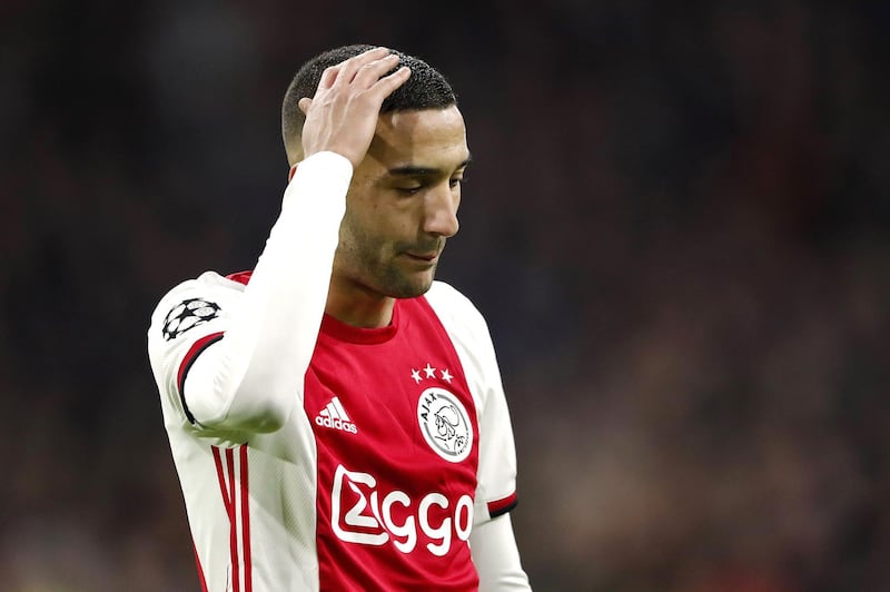 Hakim Ziyech has scored 49 goals in 160 appearances for Ajax. AFP