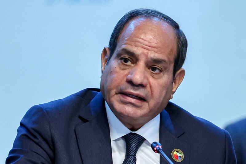 President Abdel Fattah El Sisi. Egypt's election machinery has started rolling towards 2024 polls and the incumbent is favourite to win another term. EPA