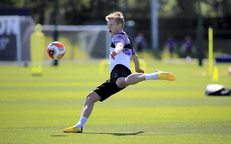 MANCHESTER, ENGLAND - MAY 25: Manchester City's Olkesandr Zinchenlo in action during training at Manchester City Football Academy on May 25, 2020 in Manchester, England. (Photo by Tom Flathers/Manchester City FC via Getty Images)
