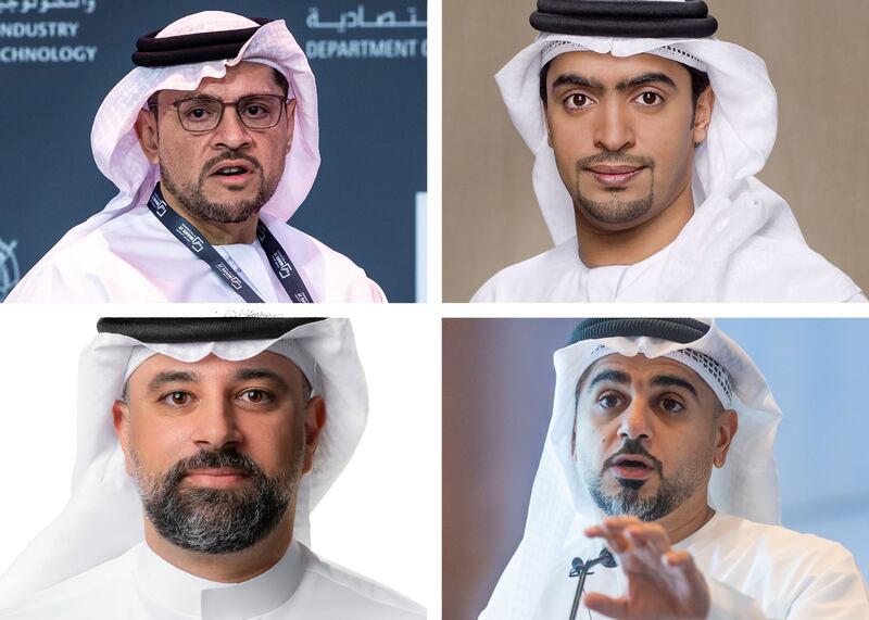 Mohammed Al Shorafa, Mansour Al Mansouri, Ahmed Al Kuttab and Ahmed Al Zaabi. Photos: The National / Abu Dhabi Media Office