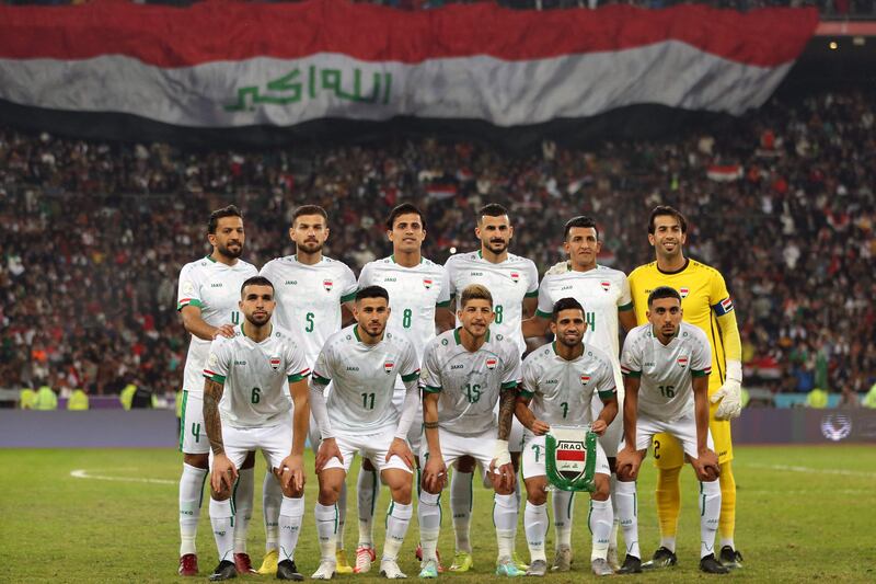 The Iraq team photo before the match. AFP