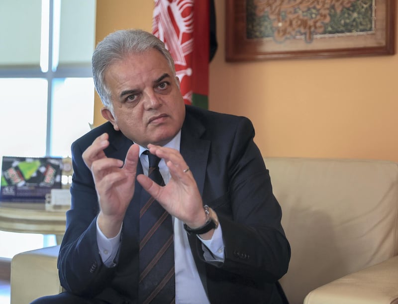 Abu Dhabi, U.A.E. .  December 20, 2018.  
Interview with Afghan Ambassador - Abdul Farid Zikria.
Victor Besa / The National.
Section:  NA
Reporter:  Naser Al Wasmi