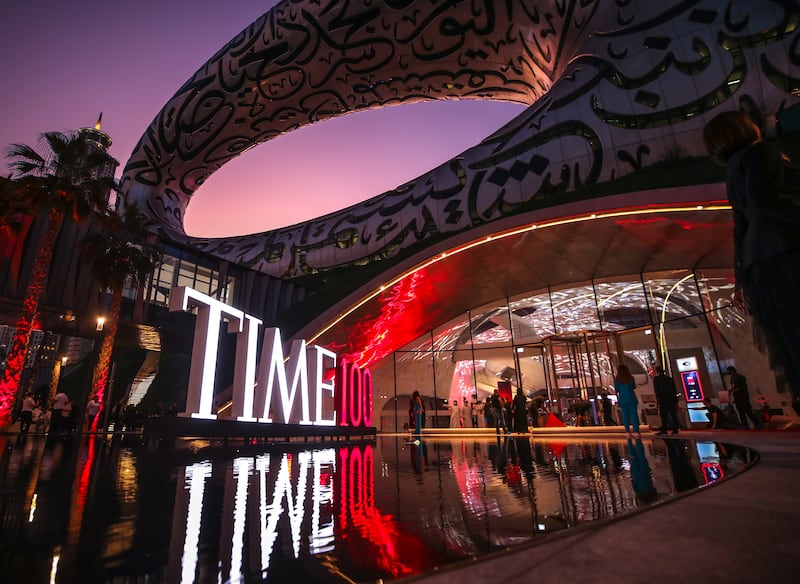 The inaugural Time100 Gala and Impact Awards was held on March 28, 2022, at Dubai’s Museum of the Future. All photos: Victor Besa / The National