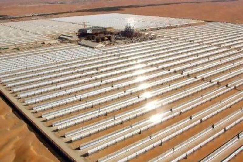 Shams 1, a solar plant with the capacity to power 20,000 homes in Abu Dhabi, will be ready this year.