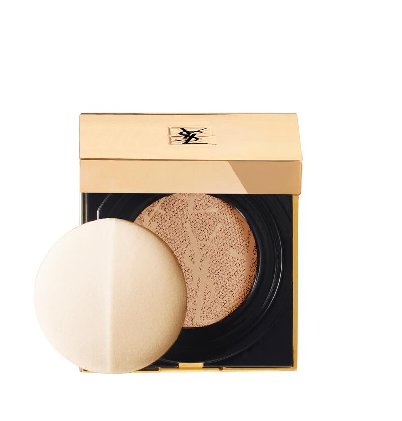 The new Touche Éclat Le Cushion from YSL Beauty in B40. Courtesy YSL Beauty