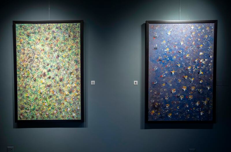 Shamma's paintings showcase vibrant spring flowers, infusing his collection with natural beauty, renewal and hope
