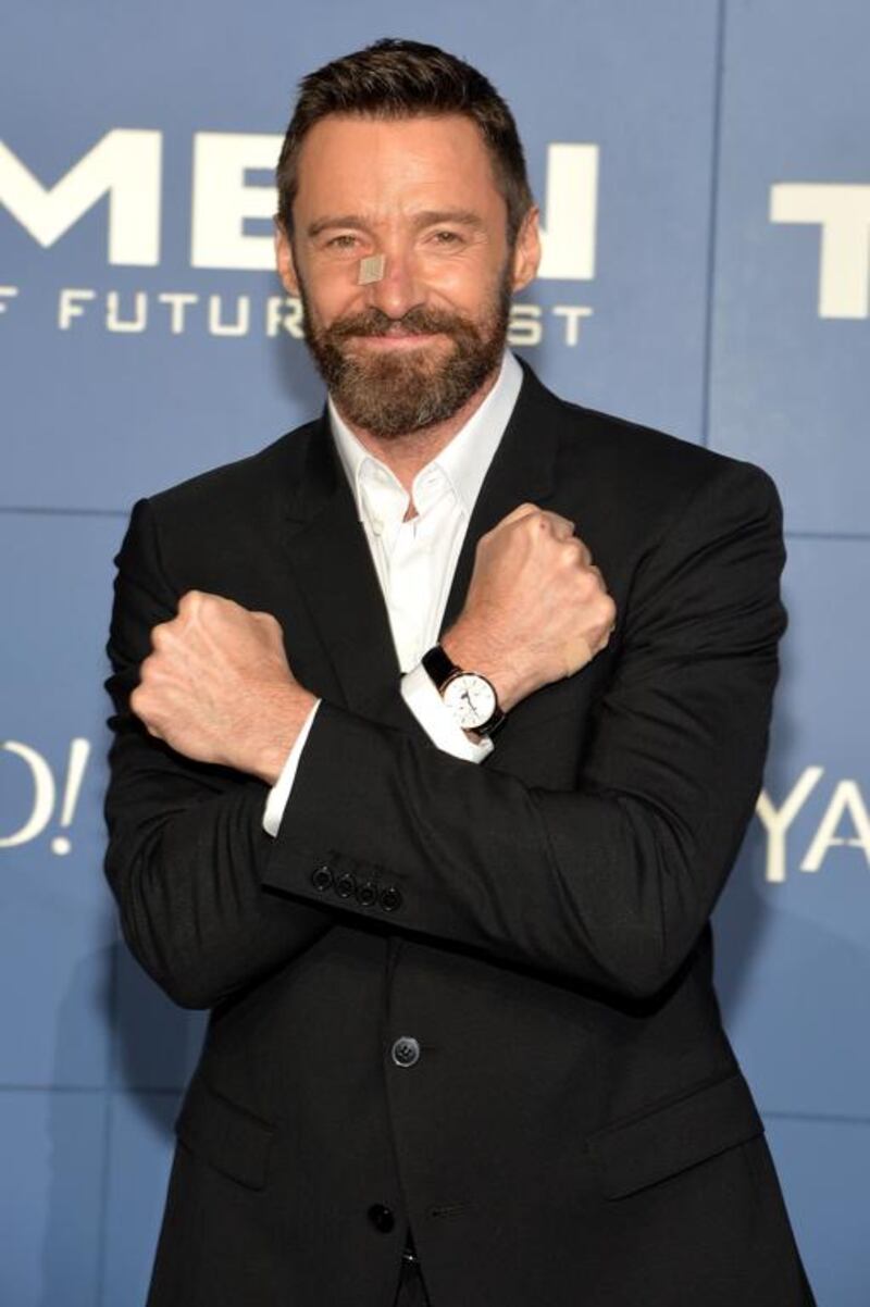 Actor Hugh Jackman attends the premiere. Mike Coppola / Getty Images / AFP