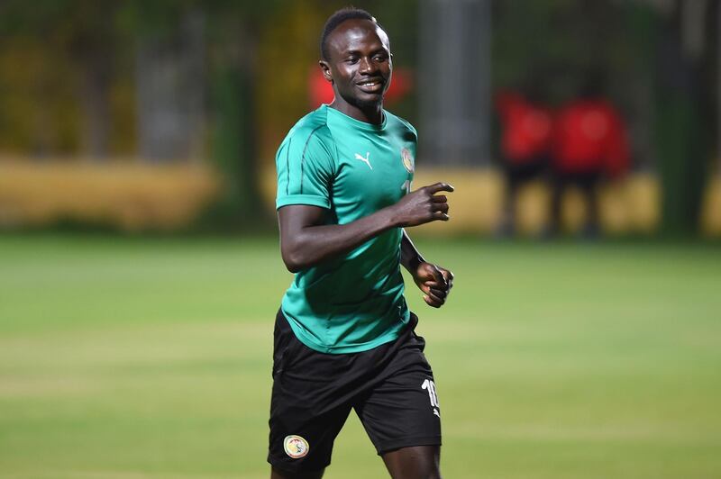 Senegal's forward Sadio Mane takes part in a training session at the 30 June Stadium, in Cairo, on June 22, 2019, on the eve of the 2019 Africa Cup of Nations (CAN) football match between Senegal and Tanzania. / AFP / MOHAMED EL-SHAHED                   
