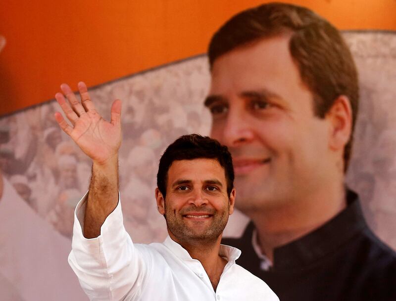 Rahul Gandhi resigned as leader of the Indian National Congress on Wednesday. Reuters file photo.