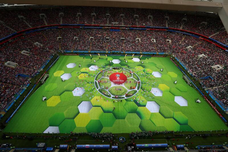 World Cup opening ceremony at the Luzhniki Stadium, Moscow. Carl Recine / Reuters