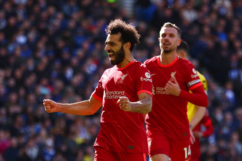 Mohamed Salah has signed a new three-year contract with Liverpool. Here 'The National' looks back at a season full of Premier League goals for the Egyptian superstar. Getty Images