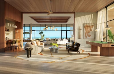 Penthouse living room at Nobu Residences Abu Dhabi. Photo Aldar 