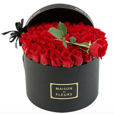 A box of roses worth Dh1,620. Courtesy Maison Des Fleurs
