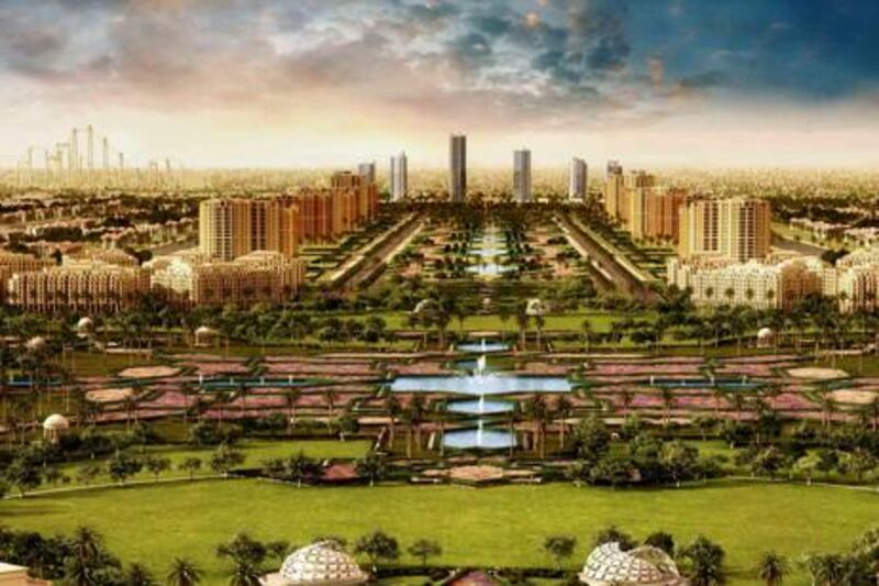 Computer generated image of the future Mohamed bin Rashid City in Dubai. WAM