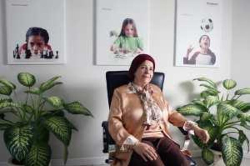 DUBAI, UNITED ARAB EMIRATES - AUGUST 30:  Dr. Samia Al Farra, Chief Education Officer, Taaleem, pictured at the Taaleem corporate office in Dubai on August 30, 2009.   (Randi Sokoloff / The National)  For news story by Kathryn Lewis *** Local Caption ***  RS003-083009-SAMIA.jpg