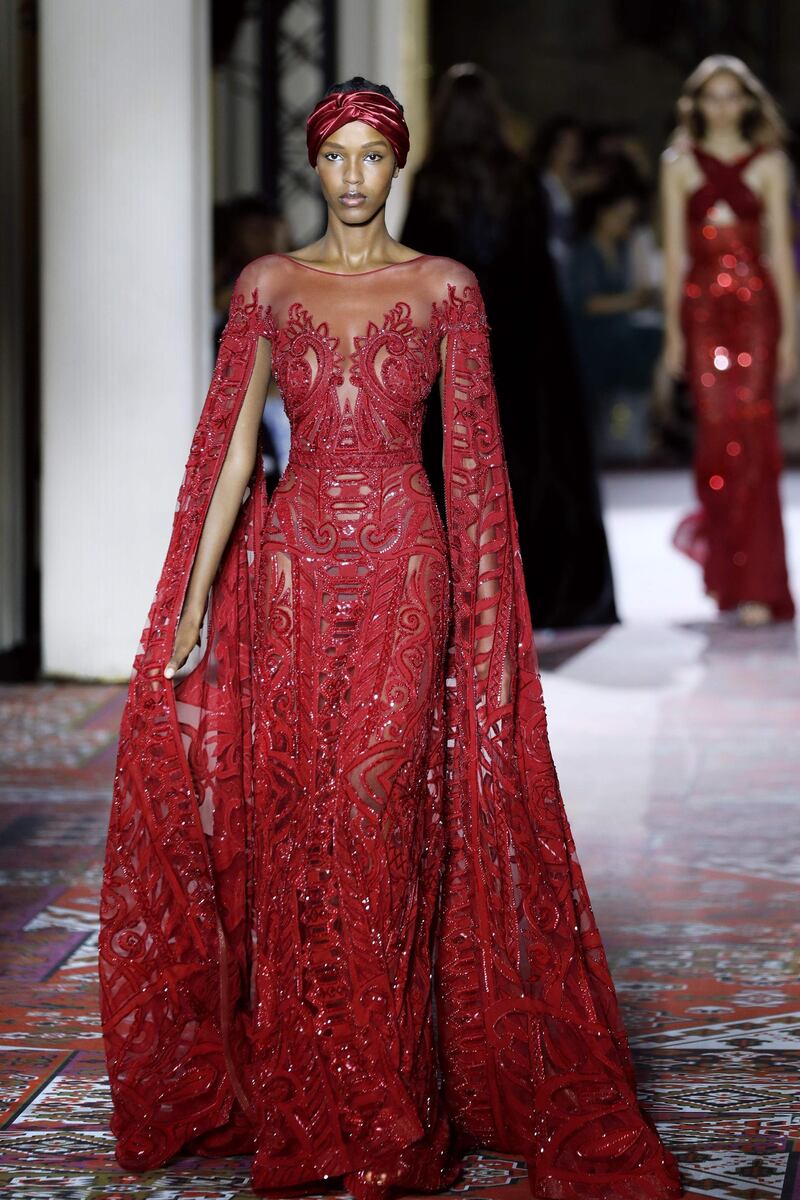 &nbsp;Zuhair Murad Fall-Winter 2019/2020 Haute Couture collection. AFP
