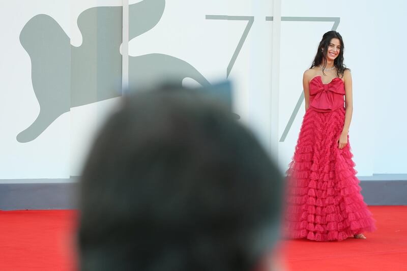 Fotini Peluso wears an autumn / winter 2020 Red Valentino gown. Getty Images