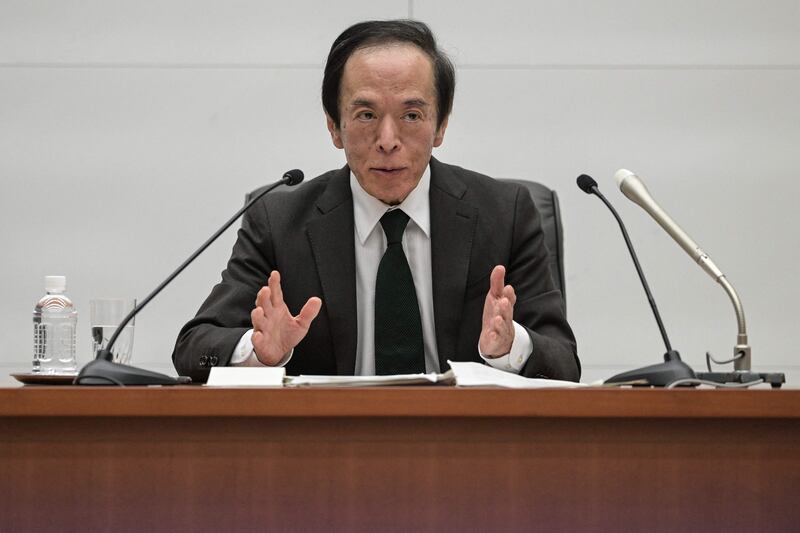 Bank of Japan governor Kazuo Ueda said inflation expectations have yet to be anchored at 2 per cent. AFP