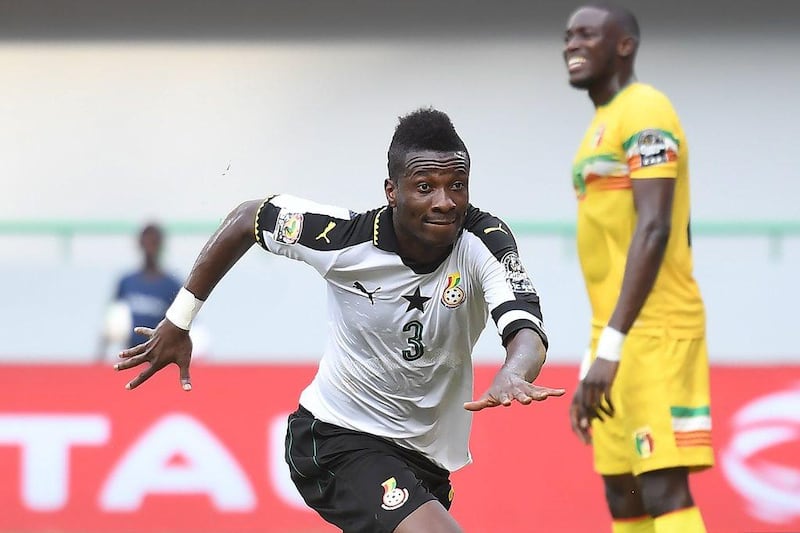 Ghana forward Asamoah Gyan is grateful for his stints at Arabian Gulf League clubs Al Ain and Al Ahli. AFP