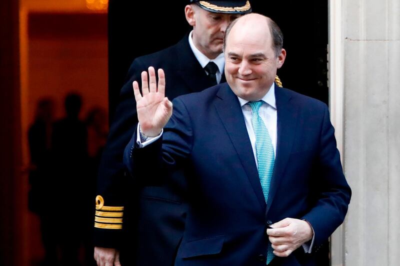 Britain's Defence Secretary Ben Wallace leaves 10 Downing Street in central London on February 13, 2020.  Britain's prime minister revamped his top team on February 13 in his first cabinet reshuffle since taking Britain out of the European Union.
 / AFP / Tolga AKMEN
