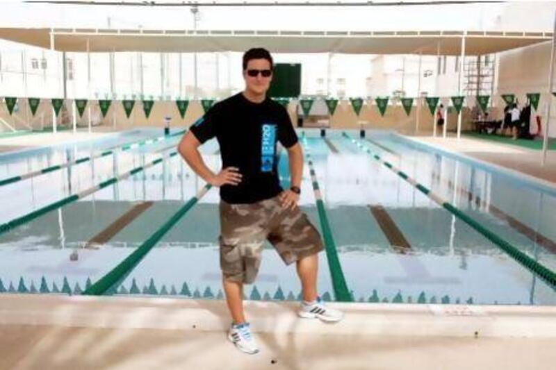 H2O Swim club coach Roger de Manresa at the American Community School in Abu Dhabi. Christopher Pike / The National