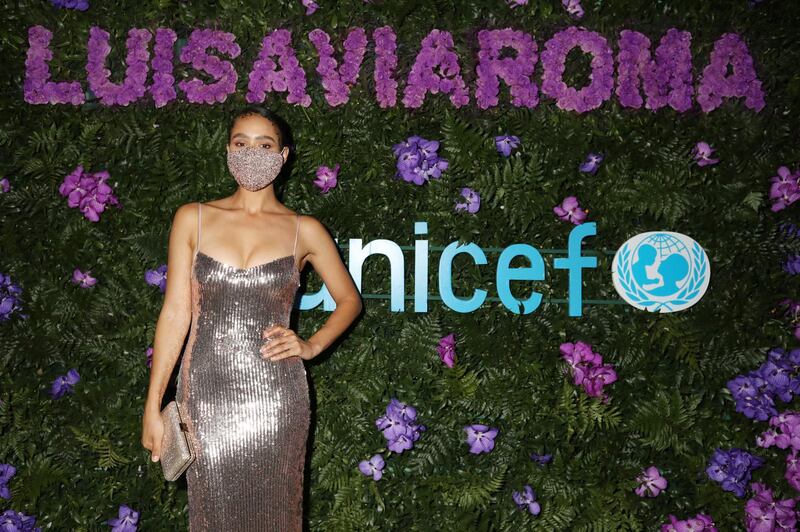 CAPRI, ITALY - AUGUST 29: Nathalie Emmanuel attends the photocall at the LuisaViaRoma for Unicef event at La Certosa di San Giacomo on August 29, 2020 in Capri, Italy. (Photo by Elisabetta Villa/Getty Images for Luisa Via Roma)