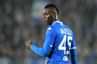 Brescia's Mario Balotelli against Inter Milan. Reuters