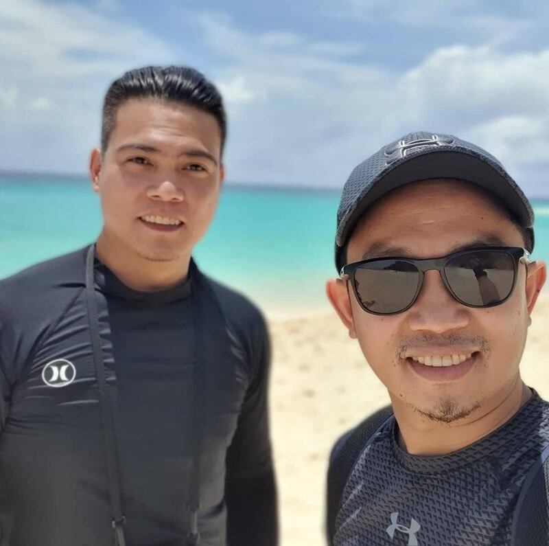 Mark Angelo Subaldo, right, fought to save the life of his friend, Andrew Valenzuela, left, who died in the ferry tragedy. Courtesy Mark Subaldo