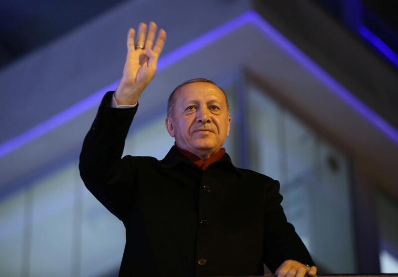 Turkish President Tayyip Erdogan greets his supporters in Silivri near Istanbul, Turkey, March 8, 2020. Presidential Press Office/Handout via REUTERS ATTENTION EDITORS - THIS PICTURE WAS PROVIDED BY A THIRD PARTY. NO RESALES. NO ARCHIVE