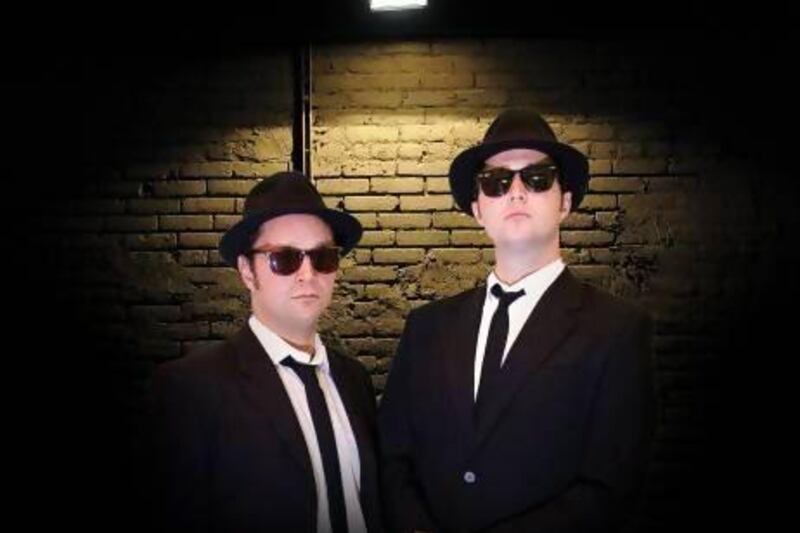 Chris Hindle and Gareth Davey in The Chicago Blues Brothers. Courtesy Peter Tobit