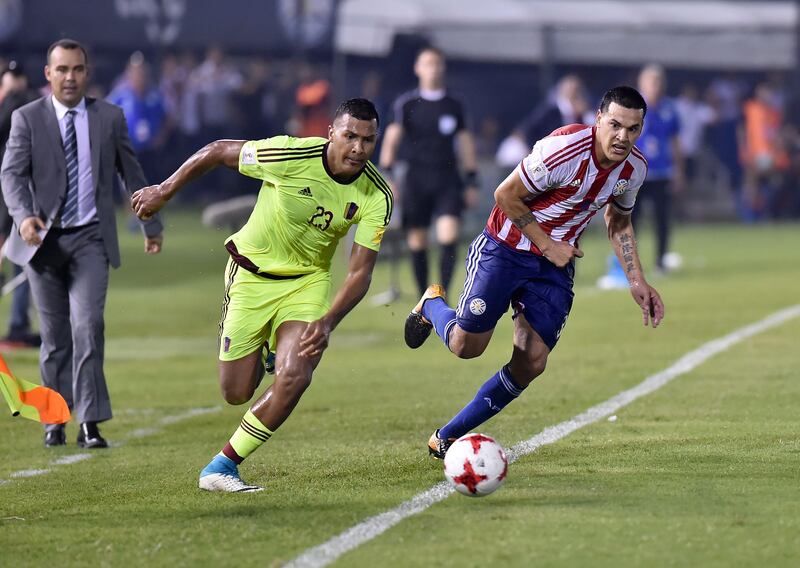 Salomon Rondon of Venezuela and West Bromwich Albion. Daniel Duarte