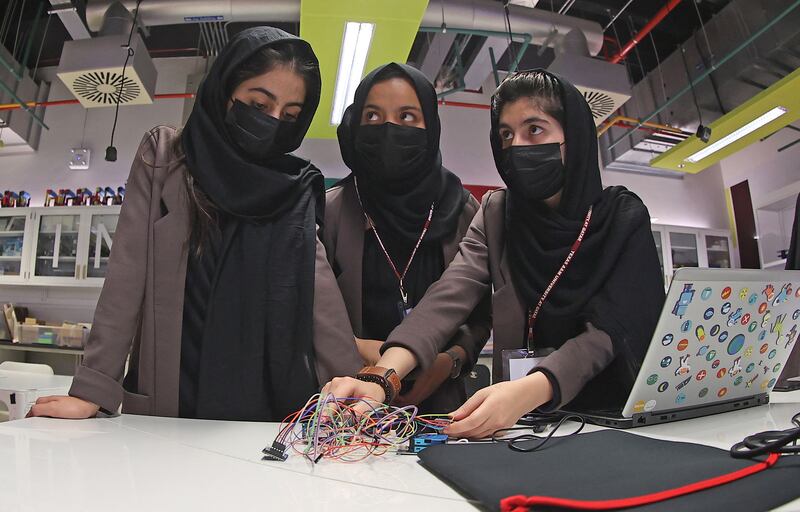 The girls made headlines in 2017 after being denied visas to take part in a robotics competition in Washington, but then-president Donald Trump stepped in and they were allowed to travel. They are now working on their latest competition entry.