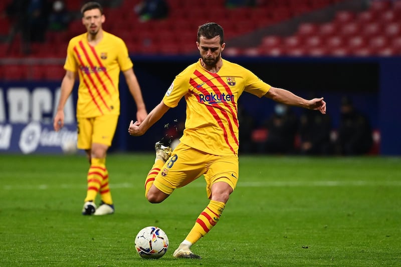 Miralem Pjanic 6 – Started well and looked assured alongside De Jong. He was always looking for the probing pass in and around the Atletico area. AFP