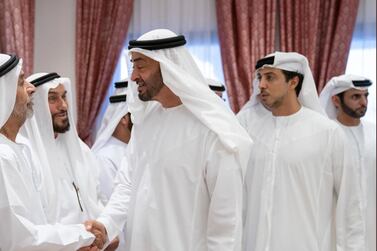 Sheikh Mohamed bin Zayed, Crown Prince of Abu Dhabi and Deputy Supreme Commander of the Armed Forces, met with families of Emirati servicemen killed in a vehicle accident. Sheikh Mansour bin Zayed, Deputy Prime Minister and Minister of Presidential Affairs, was also in attendance.