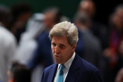 US Special Climate Envoy John Kerry on the opening day of Cop28. Reuters