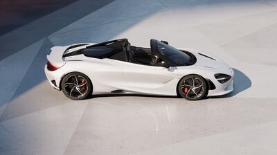 The drop-top Spider is only slightly heavier than its fixed-roof sibling at 1,438kg. Photo: McLaren