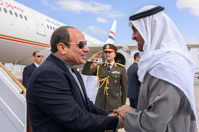 Sheikh Mohamed and Mr El Sisi