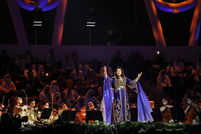 Ahlam AlShamsi performs. Photo: Expo 2020 Dubai