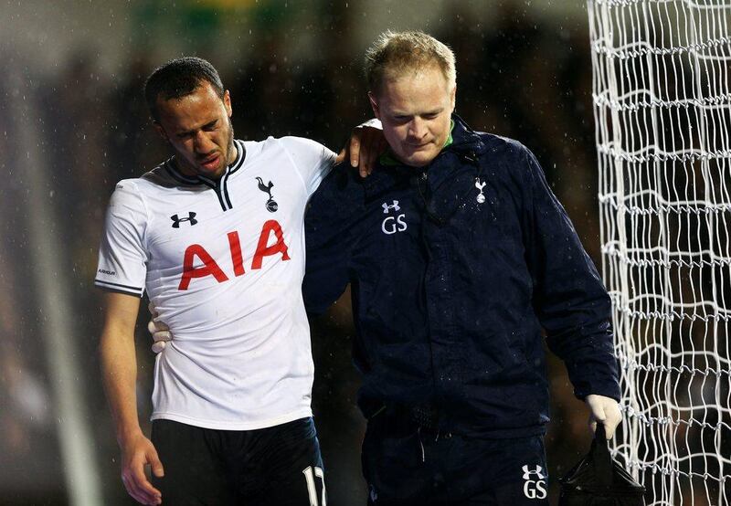 Andros Townsend left Tottenham's 2-1 loss to West Ham on Wednesday with an apparent hamstring injury. Paul Gilham / Getty Images