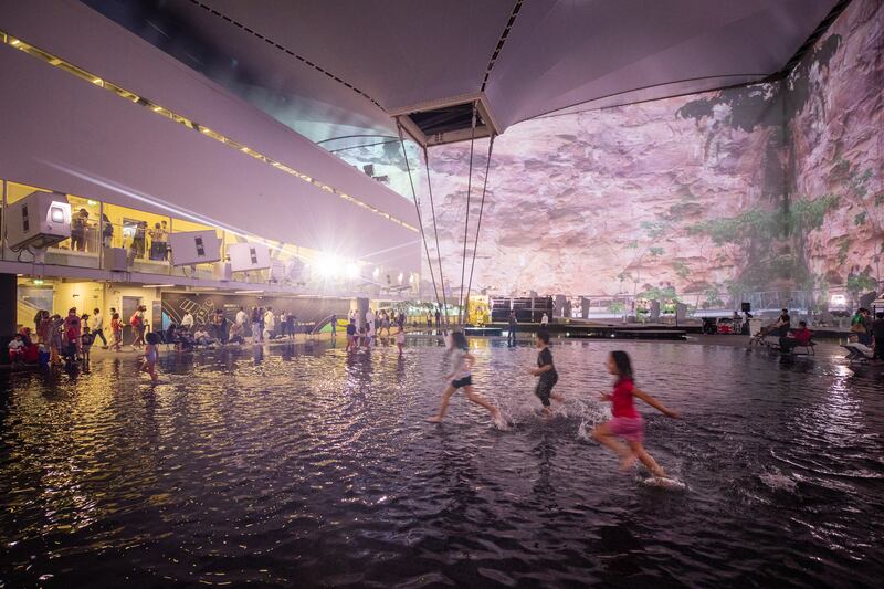 Visitors inside the Brazil Pavilion, Expo 2020 Dubai. Katarina Premfors / Expo 2020 Dubai