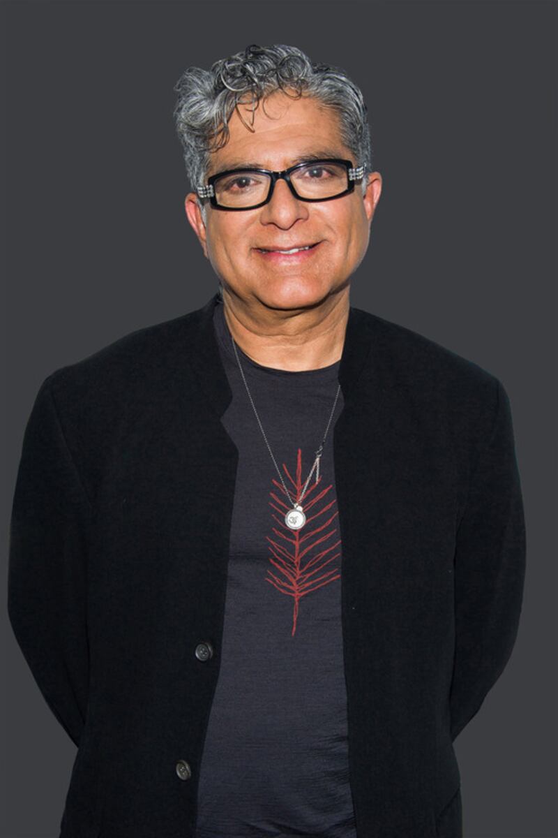 Deepak Chopra held a workshop on how to be a top boss in the UAE. Photo by: Charles Sykes / Bravo / NBCU Photo Bank via Getty Images