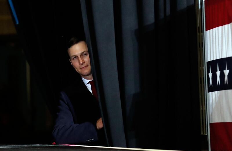 White House senior adviser Jared Kushner participates at a campaign rally on the eve of the US mid-term elections at the Show Me Center in Cape Girardeau, Missouri. Reuters