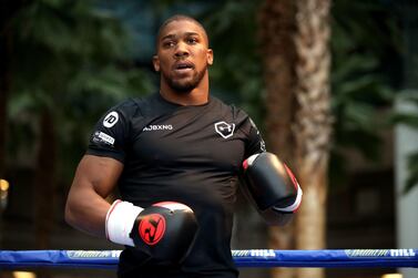 Anthony Joshua during the public work-out at the Brookfield Place, New York. PRESS ASSOCIATION Photo. Picture date: Tuesday May 28, 2019. See PA story BOXING New York. Photo credit should read: Nick Potts/PA Wire