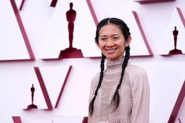 Chloe Zhao arrives for the 93rd annual Academy Awards ceremony at Union Station in Los Angeles, California. EPA 